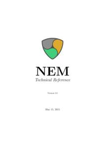 NEM  Technical Reference Version 1.0  May 15, 2015