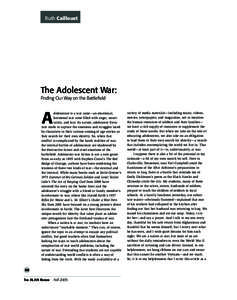 Ruth Caillouet The Adolescent War: