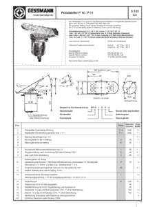 IndustrieschaltgerätePedalsteller P 10 / P 11