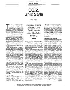 INTERNATIONAL  EXTRA REVIEW OS/2, Unix Style