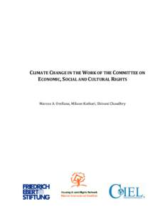      CLIMATE CHANGE IN THE WORK OF THE COMMITTEE ON  ECONOMIC, SOCIAL AND CULTURAL RIGHTS 