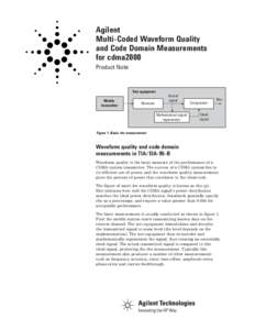 Agilent Multi-Coded Waveform Quality and Code Domain Measurements for cdma2000 Product Note