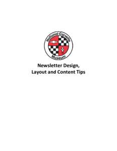 Newsletter Design, Layout and Content Tips Entry Name:________________________________  National Corvette Museum Newsletter Competition Score Sheet