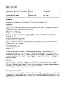 Refundable Earned Income Tax Credit (EITC) Notification Requirements