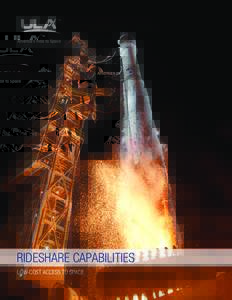 rideshare capabilities Low-cost Access to space Rideshare capabilities United Launch Alliance (ULA) offers a range of rideshare capabilities that can be used to launch auxiliary, secondary