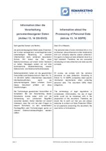 Microsoft Word - FINAL Art 13 und 14 DSGVO Transparenzdokument RC GmbH
