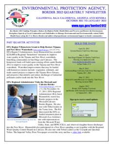 Environmental Protection Agency- Border 2012 Quarterly Newsletter