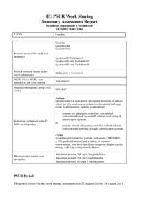 EU PSUR Work Sharing Summary Assessment Report Symbicort (budesonide + formoterol) SE/H/PSURP-RMS