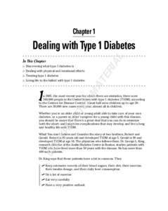 Chapter 1  AL Dealing with Type 1 Diabetes  Dealing with physical and emotional effects