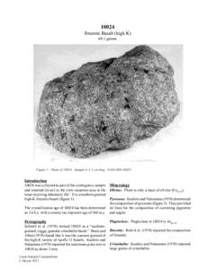 10024 Ilmenite Basalt (high K[removed]grams Figure 1: Photo of[removed]Sample is 3.2 cm long. NASA S69-46035.