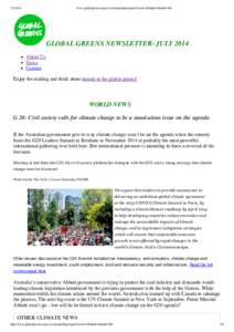 [removed]www.globalgreens.org/civicrm/mailing/report?reset=1&html=1&mid=286 GLOBAL GREENS NEWSLETTER- JULY 2014 About Us