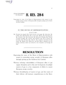 IV  113TH CONGRESS 1ST SESSION  H. RES. 284
