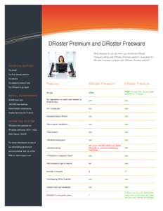 Employee Scheduling Software DRoster Freeware and DRoster Premium
