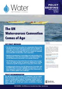 POLICY BRIEFING Water International Number 2 July 2014