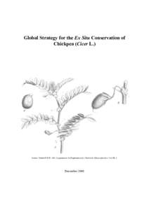 Global Strategy for the Ex Situ Conservation of Chickpea (Cicer L.) Source: Taubert P.H.WLeguminosae. In Engelmann (ed.): Natürliche Pflanzenfamilien. Vol. III, 3.  December 2008
