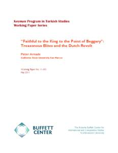 Keyman Program in Turkish Studies Working Paper Series