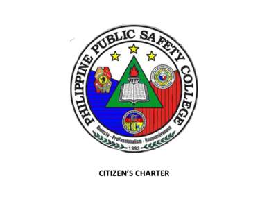 CITIZEN’S CHARTER  TABLE OF CONTENTS I. II.