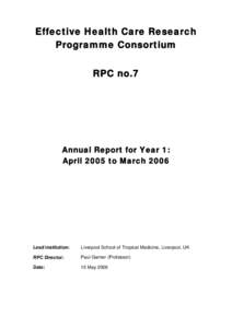 Microsoft Word - Effective Health Care RPC - Annual report for YearMay 06 general.doc