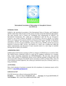 International Association of Meteorology & Atmospheric Sciences