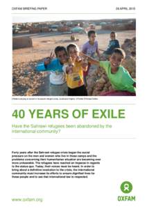 40 years in exile: Sahrawi refugees abandoned by the international community