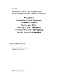 June[removed]Report to the Health Care Access Bureau