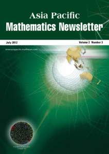 Asia Pacific  Mathematics Newsletter July 2012 www.asiapacific-mathnews.com