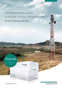 GENERATE  Communication needs a reliable energy infrastructure. The solution: CellCube power supply systems.