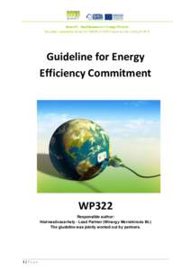 Guideline for Energy Efficiency Commitment WP322 Responsible author: Hódmezővásárhely - Lead Partner (Winergy Mérnökiroda Bt.)