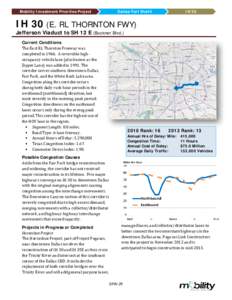 Mobility Investment Priorities Project  Dallas/Fort Worth IH 30