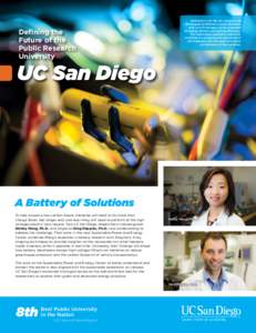 Defining the Future of the Public Research University  Batteries in the lab are charged and