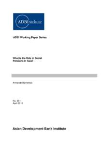 ADB Institute Working Paper No 350