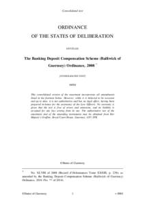 Consolidated text  ORDINANCE OF THE STATES OF DELIBERATION ENTITLED