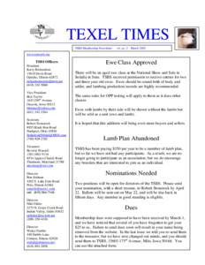 TEXEL TIMES TSBS Membership Newsletter v.6, no. 2 Marchwww.usatexels.org