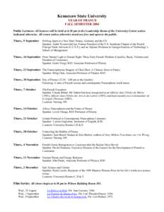 YEAR OF SPAIN PUBLIC LECTURES