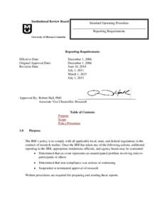 Microsoft Word - SOP - Reporting Requirements.doc