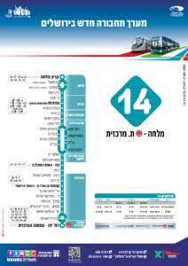 ‫מערך תחבורה חדש בירושלים‬  ‫מפה זמנית | תאריך עדכון‪7.4.13 :‬‬ ‫‪14‬‬