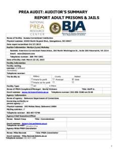 108th United States Congress / Prison Rape Elimination Act / Prison rape in the United States / Audit