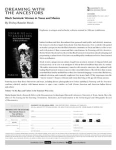 Dreaming with the Ancestors University of Oklahoma Press december