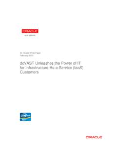 dcVAST Unleashes the Power of IT for Infrastructure-As-a-Service (IaaS) Customers