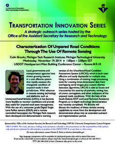 Road surface / Michigan Technological University / Michigan Tech Research Institute / Remote sensing