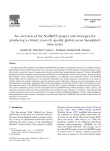 ARTICLE IN PRESS  Deep-Sea Research II[removed]–42 An overview of the SeaWiFS project and strategies for producing a climate research quality global ocean bio-optical