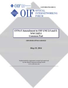 OTNv3 Amendment to UNI/ENNI