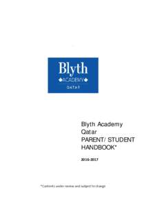 .  (draft) Blyth Academy Qatar