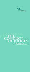 canadian judicial the council conduct canadian