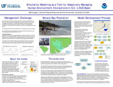 Simulation Modeling as a Tool for Adaptively Managing Human-Environment Interactions in S.C.’s ACE Basin