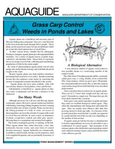 AQUAGUIDE  MISSOURI DEPARTMENT OF CONSERVATION Grass Carp Control Weeds in Ponds and Lakes