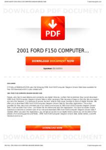BOOKS ABOUT 2001 FORD F150 COMPUTER DIAGRAM DRIVERS SIDE  Cityhalllosangeles.com 2001 FORD F150 COMPUTER...