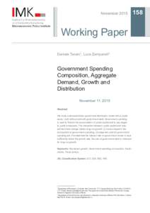 Government Spending Composition, Aggregate Demand, Growth and Distribution