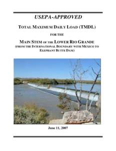 WQCC-APPROVED TMDL for the Lower Rio Grande - May 8, 2007