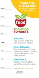 TAKE THE CHALLENGE: FULL Keep Good Food from Going to Waste